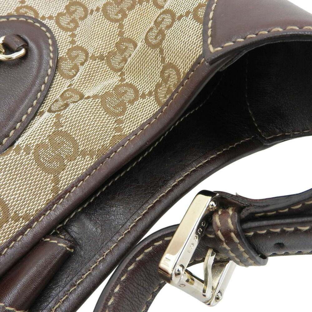 GUCCI Brown Canvas Shoulder Bag - Picture 9 of 10